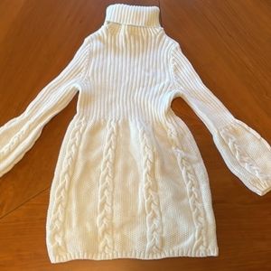 🇺🇦 Ivory Cable Knit Sweater Dress Cozy Aesthetic Midi Dress Holiday Outfit New